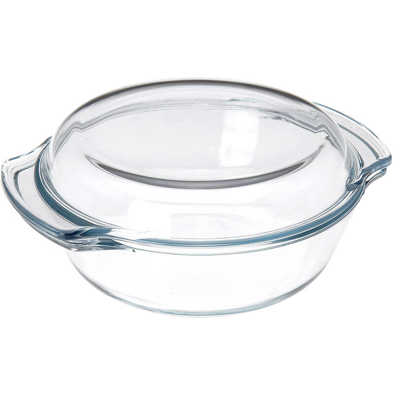 

EXCELLENT HOUSEWARE Fuente redonda cristal con tapa 2,4l
