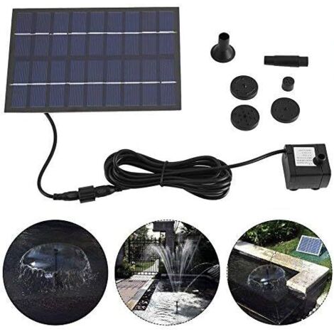 Fuente solar, 1,8 W, 18 x 12 cm, mini fuente de agua para jardín, bomba de agua solar para fuente de piedra, pecera, estanque decorativo pequeño