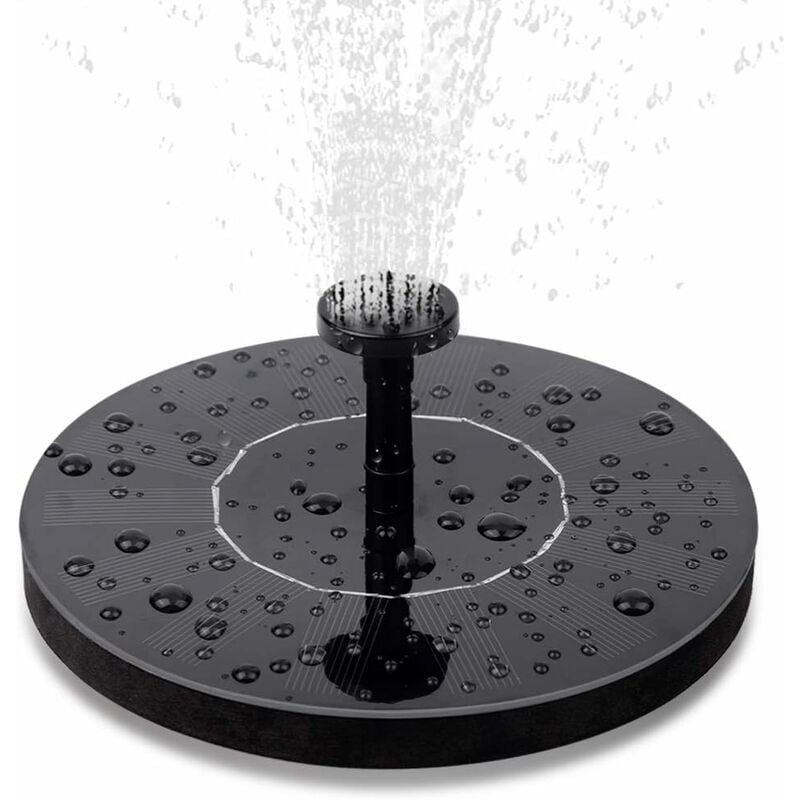 

Fuente Solar Bomba, 1.5W Fuente Solar jardín Bomba de Estanque Solar, Solar Panel Flotador Fuente con 6 boquillas, Bomba de Agua Solar para jardín,