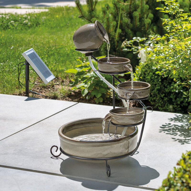 

Fuente solar en cascada con batería+fuente LED de jardín esotec 101300