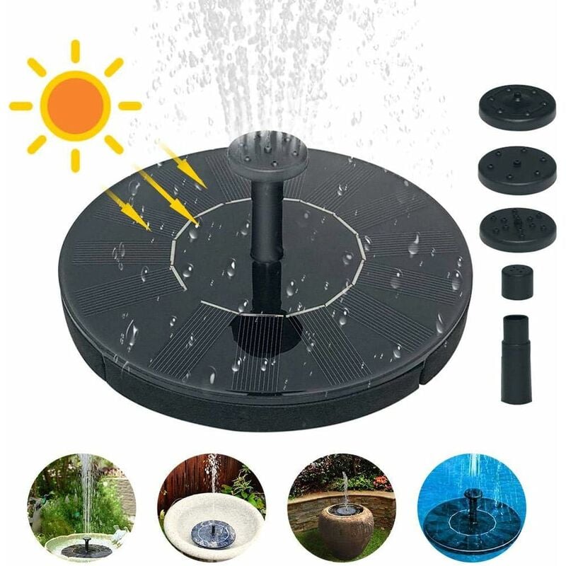 

Fuente solar flotante bomba de agua solar de 1,5 W para bombas de fuente, para baños de pájaros, estanques pequeños y acuarios ... - Litzee
