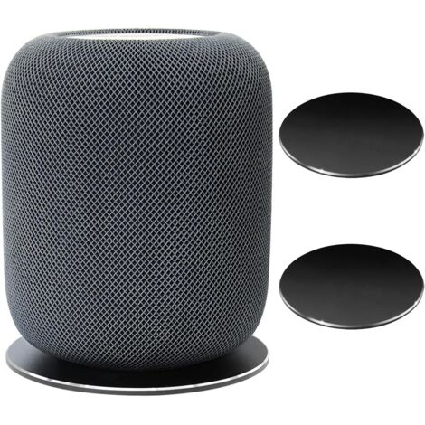 Für Apple HomePod 2 Halterung, Apple HomePod 2 Desktop-Ständer-Halterung Zubehör, Metallmatten, Schreibtischunterlage, Smart-Home-Lautsprecher-Zubehörständer (Schwarz, Jsdz) 2 Stück