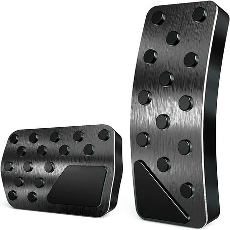 Für Durango 2011–2021, kein Bohren, Aluminium-Brems- und Gaspedalabdeckungen (schwarz)