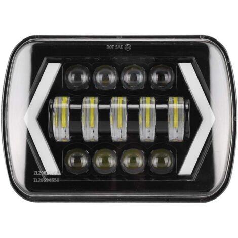 für Jeep XJ LED-Scheinwerfer, 210 W 6000 K 21000 LM H4 LED-Scheinwerferbaugruppe IP67 Wasserdichter Scheinwerfer Kfz-Scheinwerferbaugruppen Passend für XJ 12–24 V