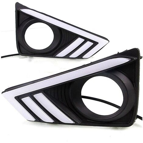 Für Makr X 2013-2018 Auto Led Dynamisches Tagfahrlicht Drl Blinker Nebelscheinwerfer, gelb + blau Lig