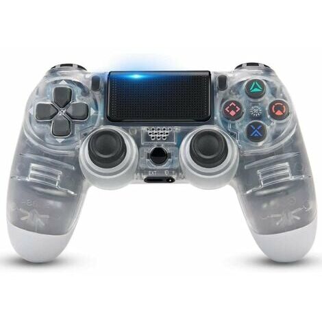 Für Sony PS4 Controller PlayStation 4 Wireless Controller BT Gamepad Gamepad Ersatz (transparent weiß)