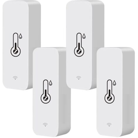 Für Tuya Zigbee Smart Thermometer Hygrometer, 4er Pack Zigbee Thermometer Hygrometer, kabelloser Temperatur- und Feuchtigkeitsdetektor für das Gewächshaus zu Hause