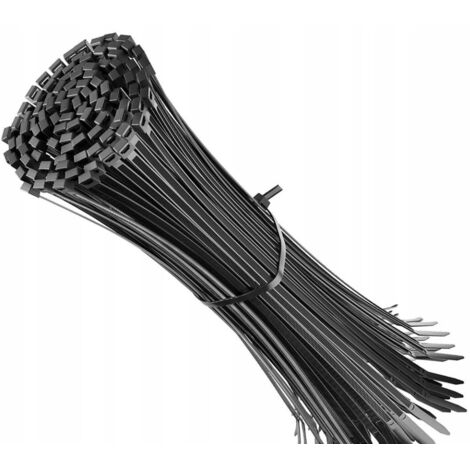 FUERTES BRIDAS DE CABLE NEGRAS 2,5x120 100 piezas