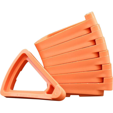 Füße für Pflanztöpfe – Fleckenabweisende Füße – Orangefarbenes PP & schwarzes Nylon – 12 Stück