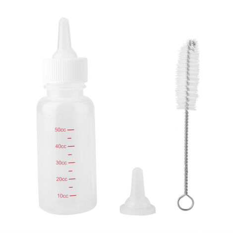 Fütterungsset für Hunde und Katzen, Aufzuchtflasche, Babyflasche für Welpen und Kätzchen, Neugeborenen-Flaschenset für Hunde und Katzen, Aufzuchtflasche