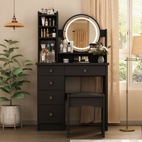coiffeuse scandinave: Coiffeuse Avec Rangement Et Miroir