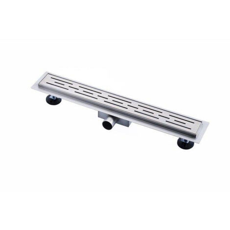 FugaFlow Anta caniveau de douche salle de bain - 70cm - complet - grille - flasque de sol - drain de douche - inox