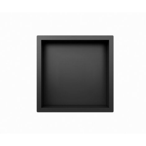 FugaFlow Arcas Niche encastrable - 30x30cm - Noir mat