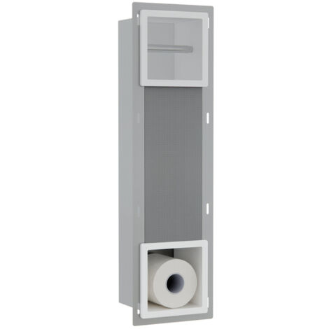 FugaFlow Eccelente Acces Porte-rouleau papier et rouleau de réserve encastrable - blanc mat