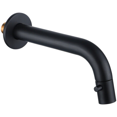 FugaFlow Eccelente Arredo Robinet lave-mains - encastrable - bec 18cm - à raccourcir - noir mat