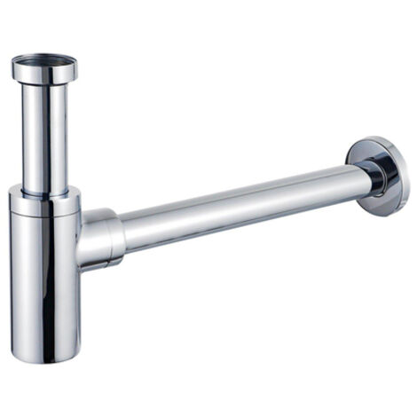 FugaFlow Eccelente Arredo Siphon de luxe 1 1/4 avec tuyau mural et rosace chrome