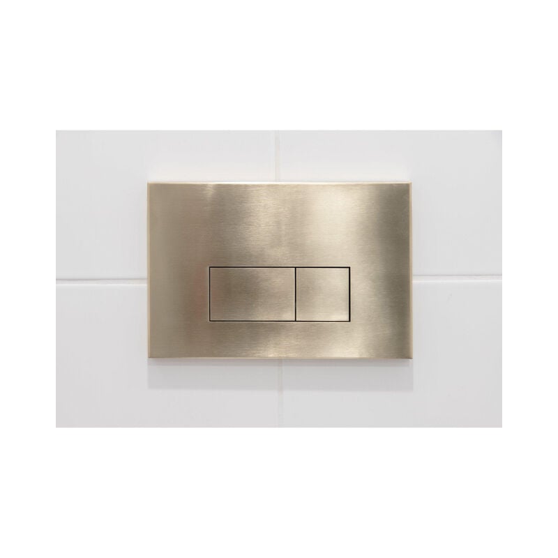 Eccelente Press Plaque de commande DualFlush pour bâti-support Geberit UP320 Métal rectangulaire Or - Fugaflow