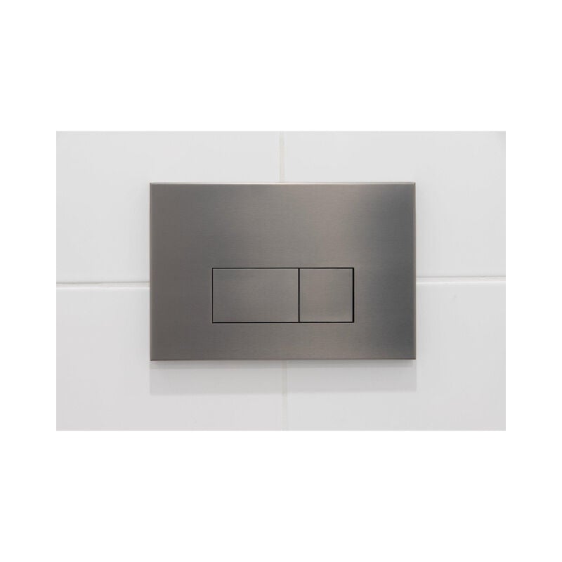 Eccelente Press Plaque de commande DualFlush pour bâti-support Geberit UP320 Métal rectangulaire Gunmetal - Fugaflow