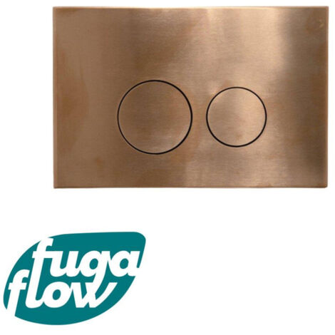 FugaFlow Eccelente Press Bedieningsplaat - bedieningspaneel voor Geberit UP320 inbouwreservoir - dualflush - ronde knoppen - metaal koper