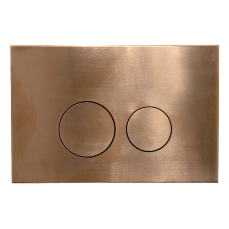 FugaFlow Eccelente Press Plaque de commande DualFlush pour bâti-support Geberit UP320 Métal boutons ronds cuivré