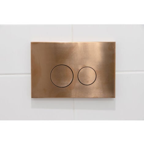 FugaFlow Eccelente Press Plaque de commande DualFlush pour bâti-support Geberit UP320 Métal boutons ronds cuivré