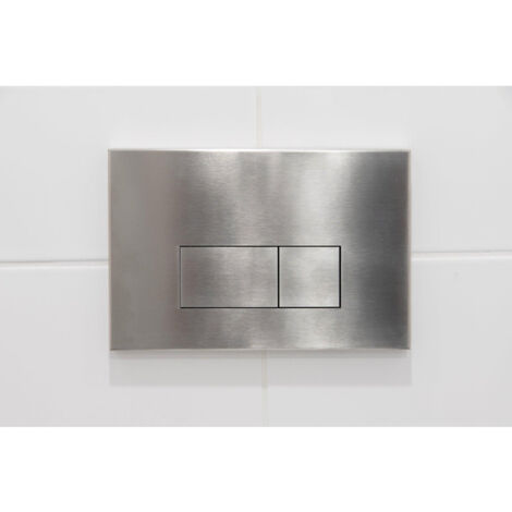 FugaFlow Eccelente Press Plaque de commande DualFlush pour bâti-support Geberit UP320 Métal rectangulaire Steel
