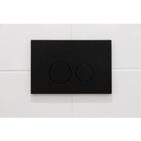 FugaFlow Eccelente Press Plaque de commande DualFlush pour bâti-support Geberit UP320 Métal Rond Noir mat