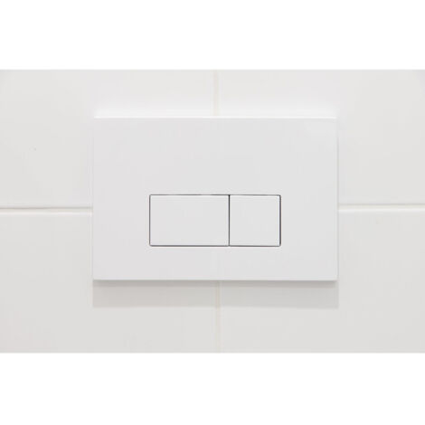 FugaFlow Eccelente Press Plaque de déclenchement DualFlush pour bâti-support Geberit UP320 ABS rectangulaire Blanc brillant