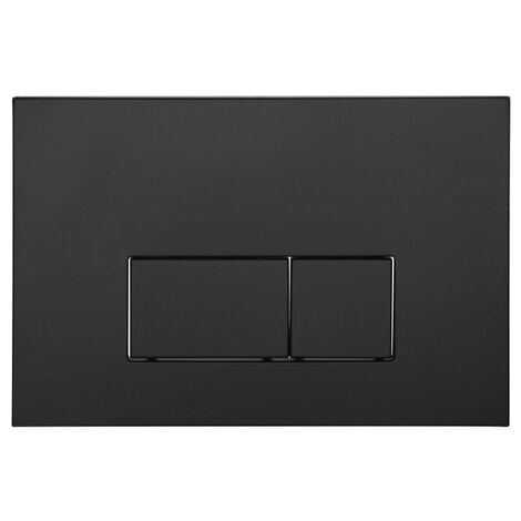 FugaFlow Eccelente Press Plaque de déclenchement DualFlush pour bâti-support Geberit UP320 ABS rectangulaire Noir mat