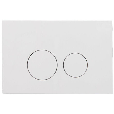 FugaFlow Eccelente Press Plaque de déclenchement DualFlush pour bâti-support Geberit UP320 ABS Rond Blanc brillant