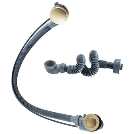 Fugaflow Eccelente Sobrado bonde de baignoire apparente - commande rotative avec fonction de remplissage - évacuation prolongée - laiton brossé