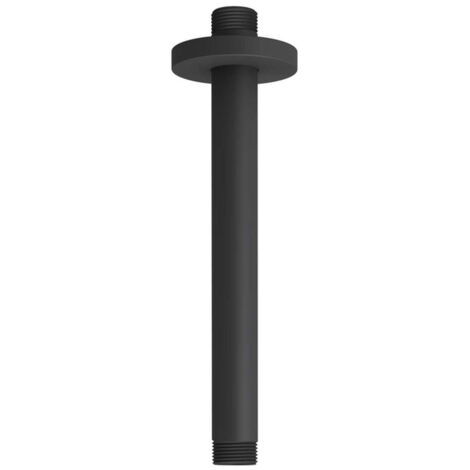 FugaFlow Eccelente Sobrado Bras de douche plafond rond 20cm Noir mat