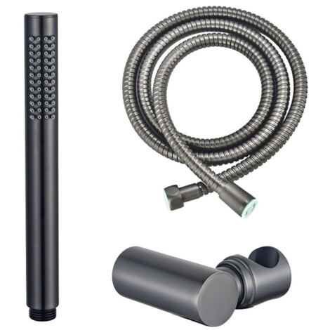 FugaFlow Eccelente Sobrado ensemble de douche à main comprenant une douchette à main, un support et un flexible de douche anti-torsion Gunmetal brossé
