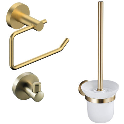 FugaFlow Eccelente Sobrado ensemble de toilette 3 pièces en laiton brossé