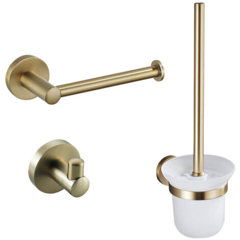 FugaFlow Eccelente Sobrado ensemble de toilette 3 pièces en laiton brossé