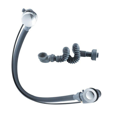 Fugaflow Eccelente Sobrado évacuation de baignoire surélevée - commande rotative avec fonction de remplissage - évacuation de baignoire prolongée -