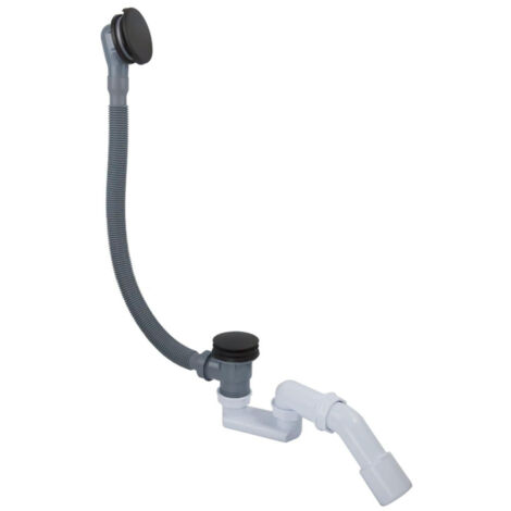 FugaFlow Eccelente Sobrado Remplissage/vidage baignoire avec bonde clic clac Noir mat