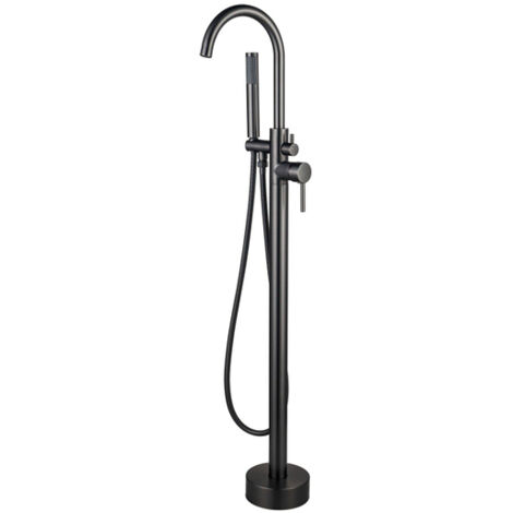 FugaFlow Eccelente Sobrado Robinet baignoire sur pied 107.8cm avec douchette Gun metal