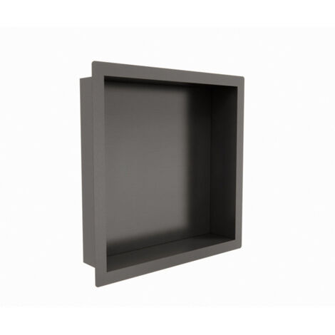 FugaFlow Eccelente Vetro Niche encastrable - 30x30x10cm - Gunmetal mat