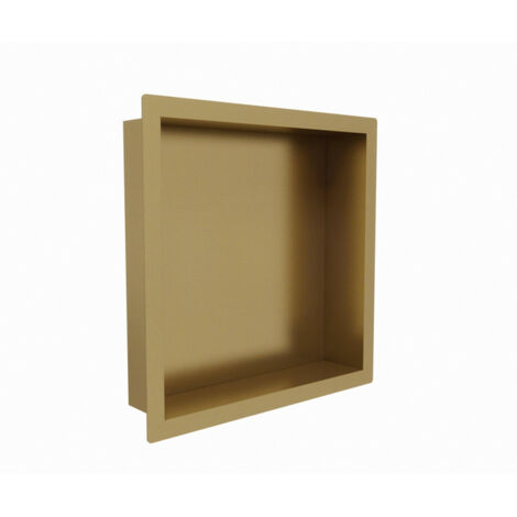 FugaFlow Eccelente Vetro Niche encastrable - 30x30x10cm - Laiton brossé