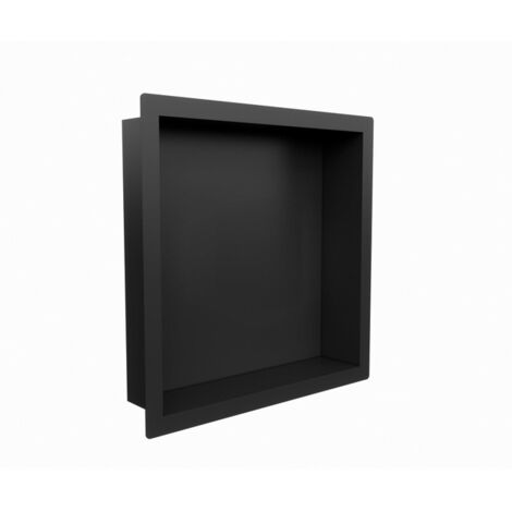 FugaFlow Eccelente Vetro Niche encastrable - 30x30x7cm - Noir mat