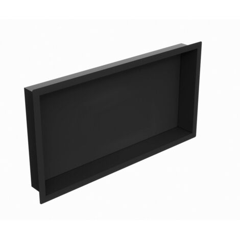 FugaFlow Eccelente Vetro Niche encastrable - 30x60x7cm - Noir mat