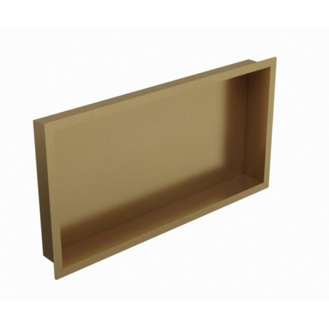 FugaFlow Eccelente Vetro Niche encastrable - 30x67x7cm - Laiton brossé