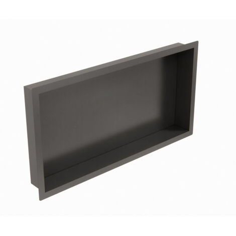 FugaFlow Eccelente Vetro Niche encastrable - 30x69x7cm - Gunmetal mat