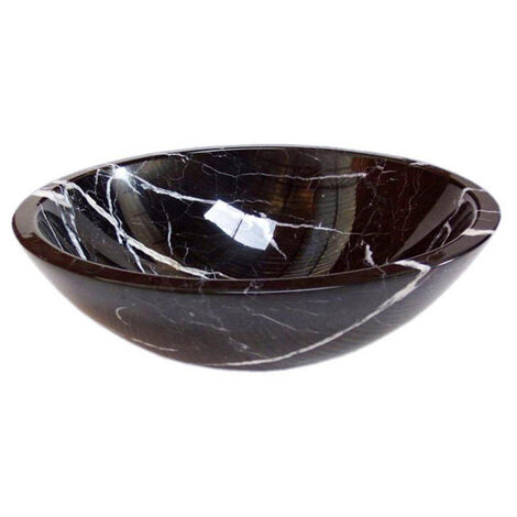 FugaFlow Efficiente Arredo Nero Marquina Vasque à poser ronde 43x43x13.5cm Marbre Noir