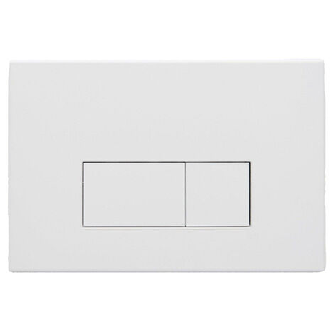FugaFlow Metal Plaque de commande - pour réservoir Geberit UP320 - 24.4x16.2cm - dualflush - boutons rectangulaires - métal - Blanc mat
