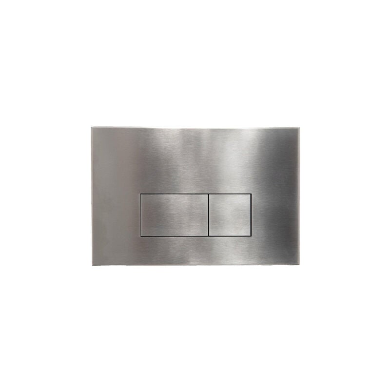 Metal Plaque de commande - pour réservoir Geberit UP320 - 24.4x16.2cm - dualflush - boutons rectangulaires - métal - Steel - Fugaflow