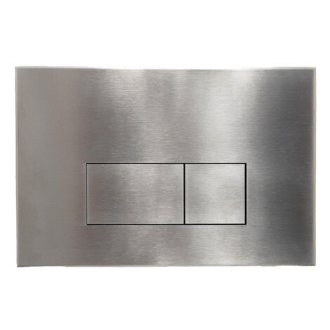 FugaFlow Metal Plaque de commande - pour réservoir Geberit UP320 - 24.4x16.2cm - dualflush - boutons rectangulaires - métal - Steel