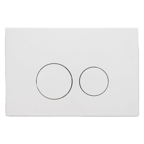 FugaFlow Metal Plaque de commande - pour réservoir Geberit UP320 - 24.4x16.2cm - dualflush - boutons ronds - métal - Blanc mat