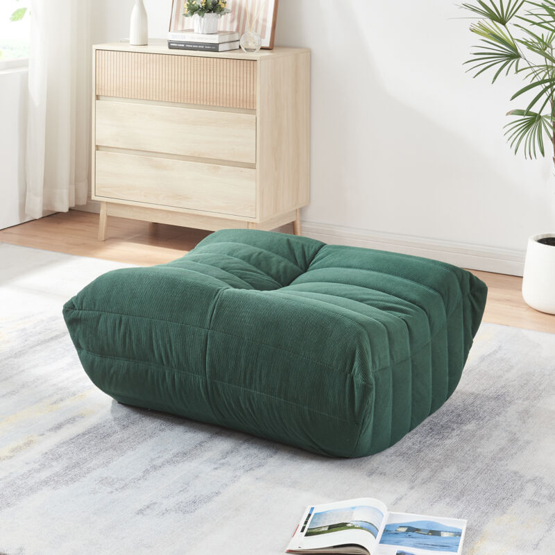 Fußhocker Kodsø 35x80x65 Cm Cord Grün [en.casa]
